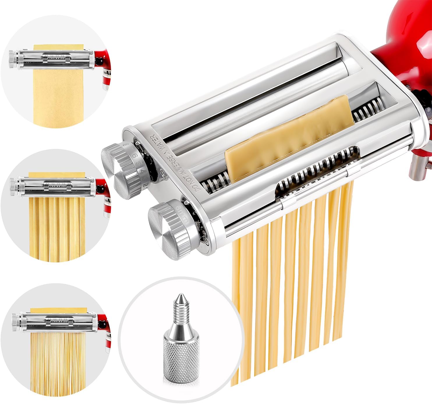 Kitchenaid Mixer Hand Mixer - Accessoire de coupe-pâtes 3-en-1 pour batteur
