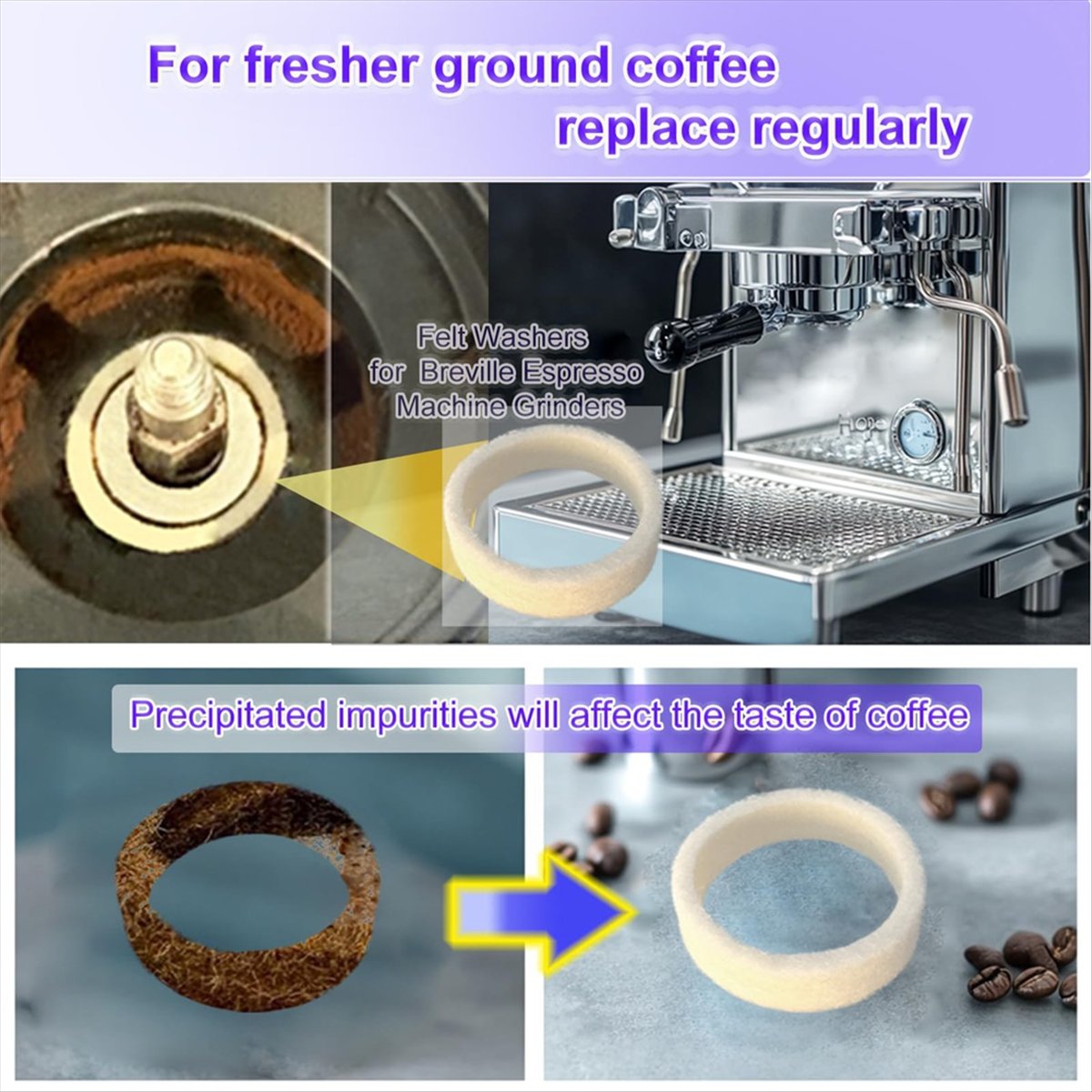 Breville Espresso Bes870 - (A64E) Lot de 6 rondelles en
