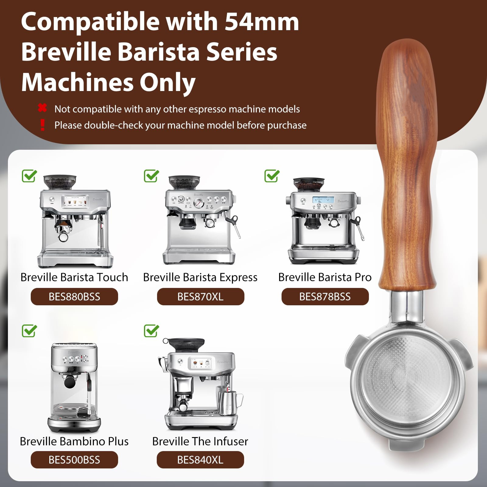 Porte-filtre sans fond 54 mm à - Breville Espresso Barista Touch avis et prix